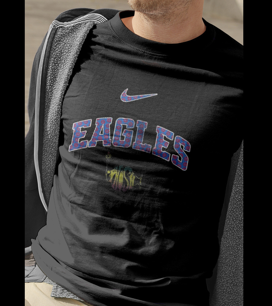 Nike Philadelphia Eagles EAGLES Text With Phish Band T-Shirt
