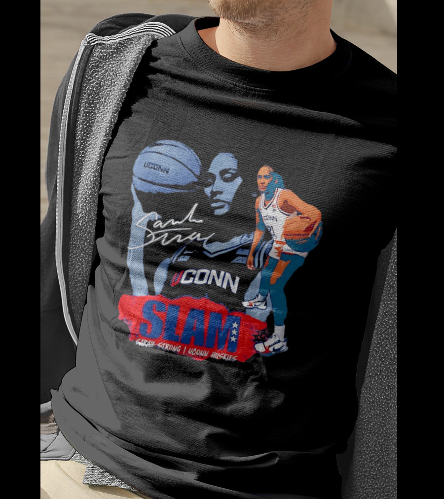 UConn Huskies Sarah Strong Basketball SLAM Cover T-Shirt