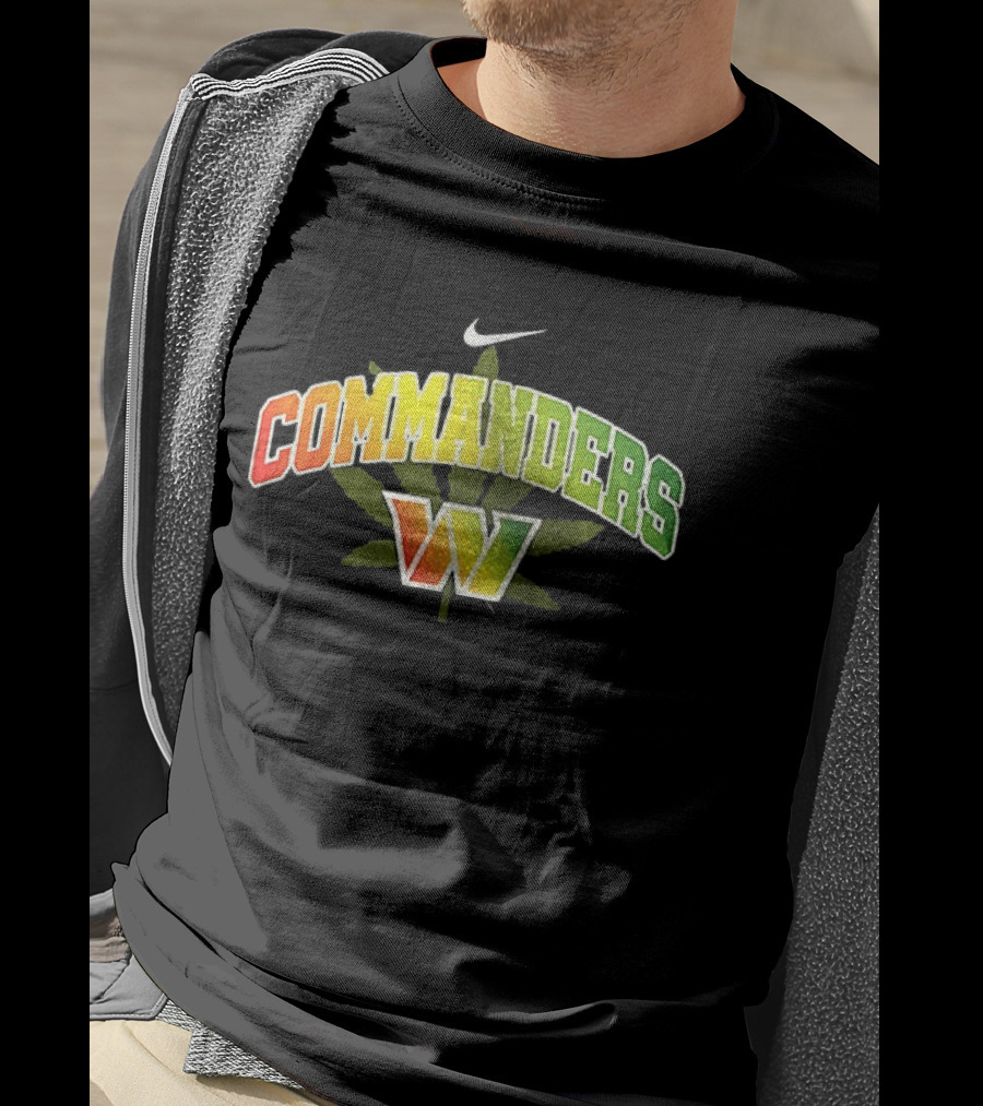 Washington Commanders Nike Bob Marley One Love Commanders W Leaf T-Shirt