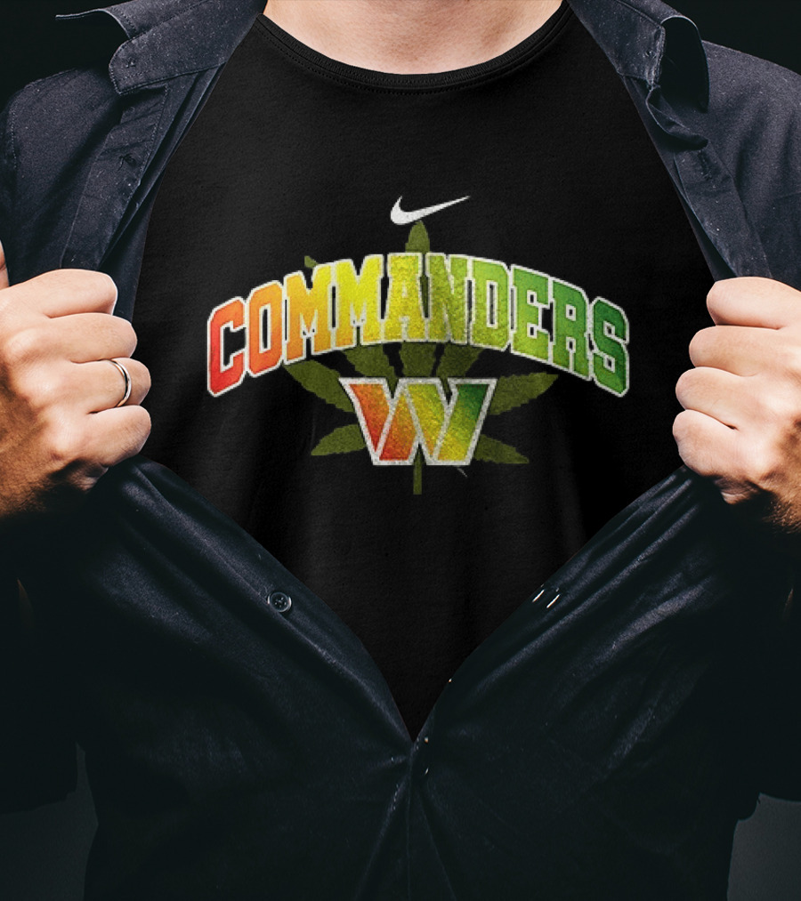 Washington Commanders Nike Bob Marley One Love Commanders W Leaf T-Shirt