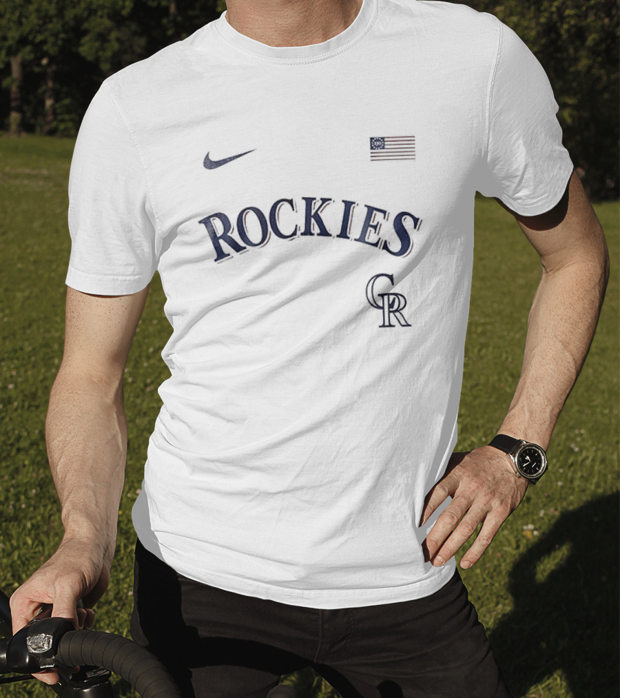 Nike Colorado Rockies 250th Anniversary USA Baseball Celebration T-Shirt