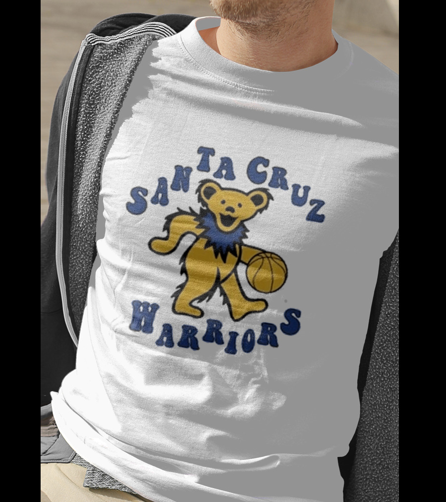 Grateful Dead SCW Bear Santa Cruz Warriors Basketball T-Shirt