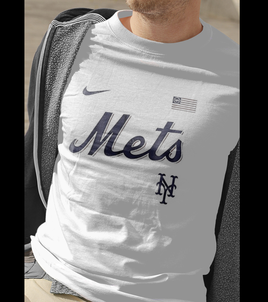 New York Mets Nike USA Flag 250th Anniversary Baseball T-Shirt