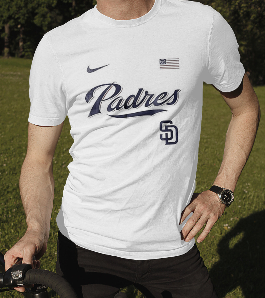 San Diego Padres Nike USA Flag 250th Anniversary Baseball T-Shirt