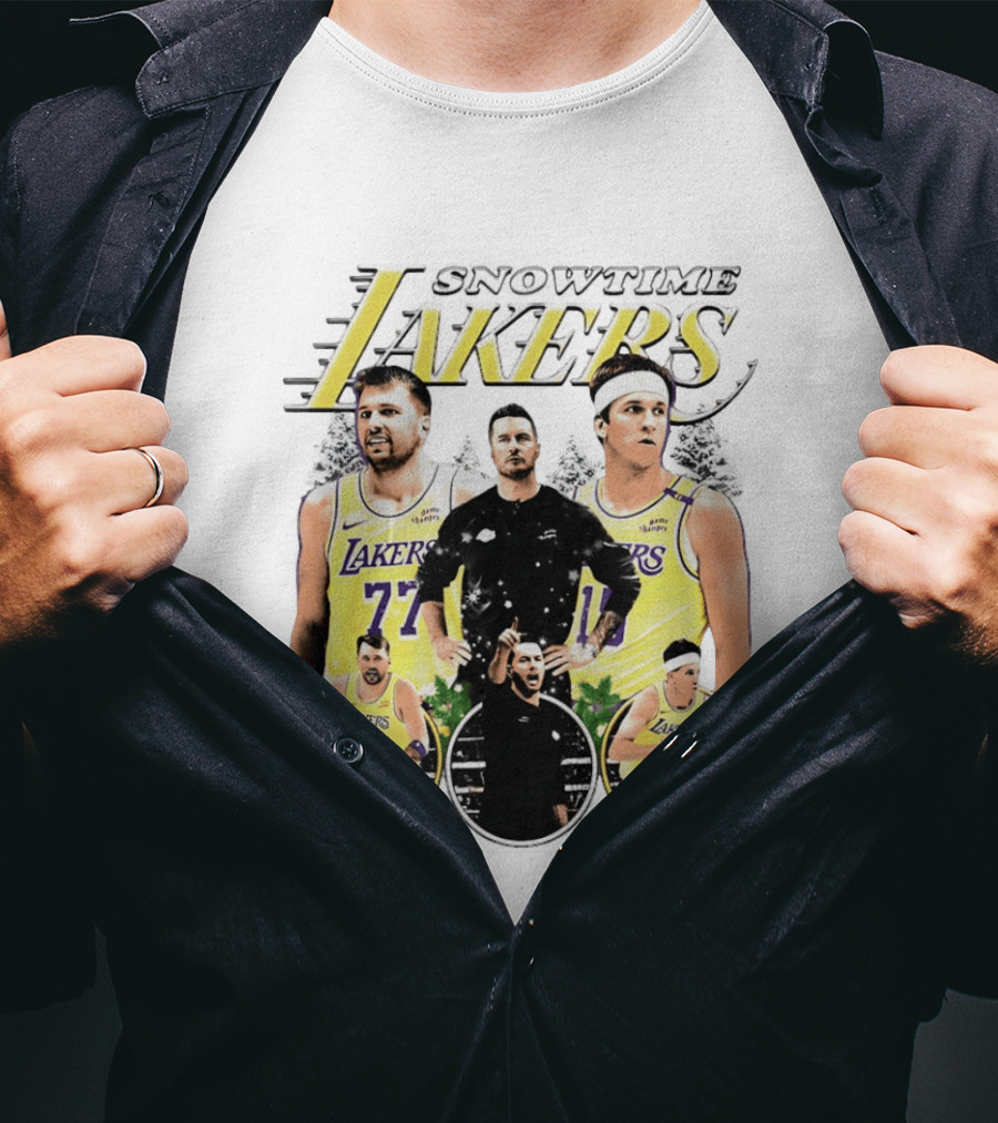 Snowtime Lakers Los Angeles Basketball Legends T-Shirt
