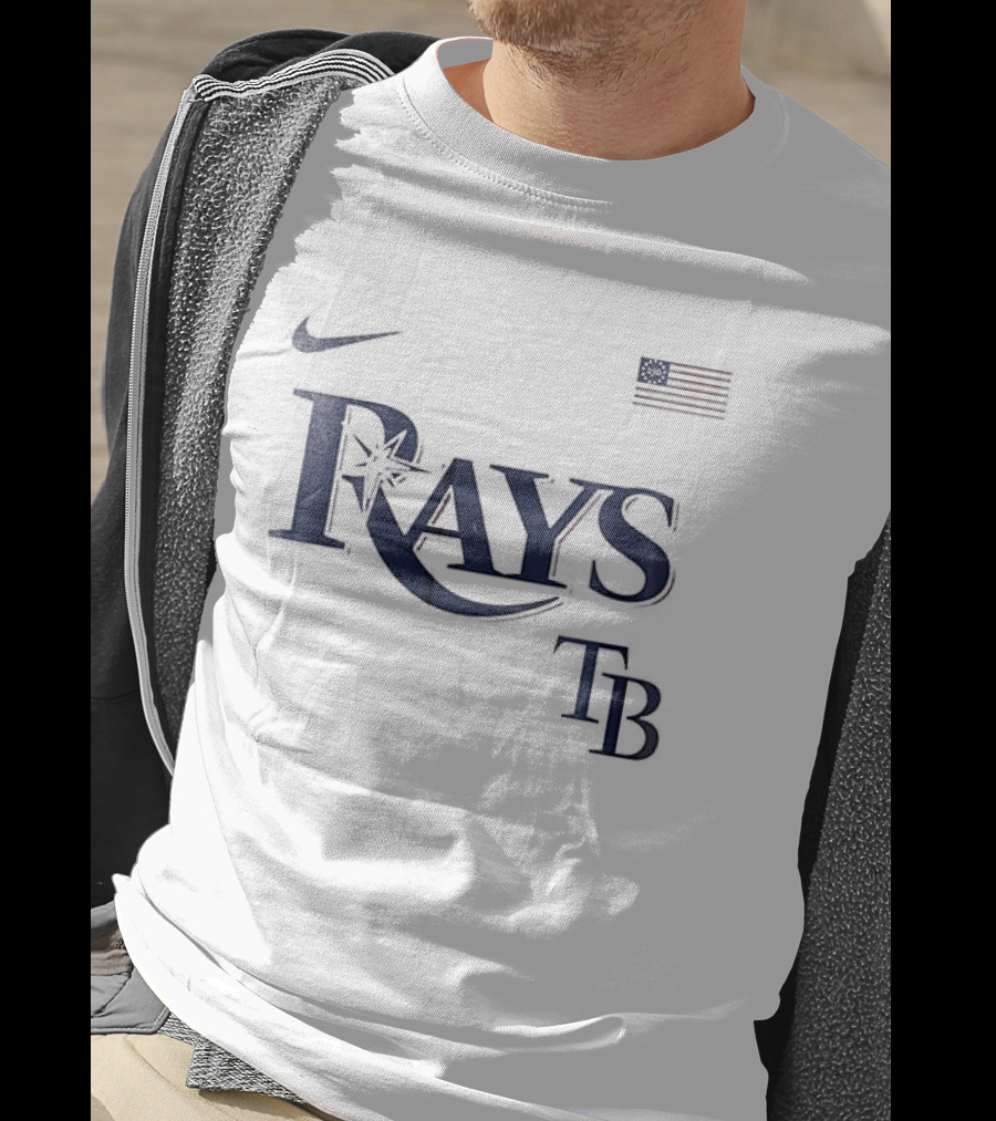 Tampa Bay Rays Nike TB American Flag 250th Anniversary USA Baseball T-Shirt