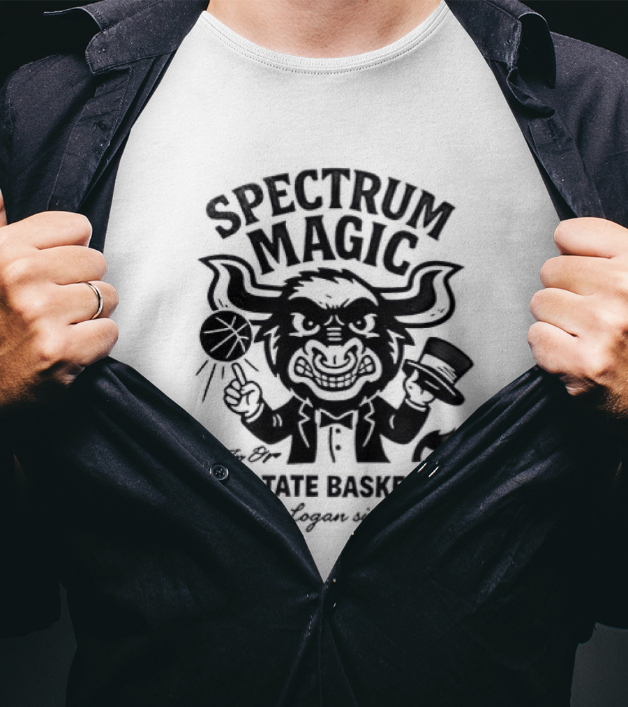 Spectrum Magic Utah State Basketball Loud In Logan Since 1970 T-Shirt