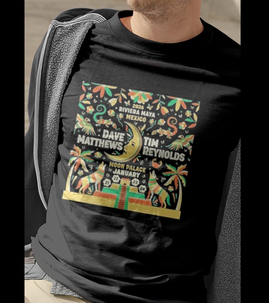 Dave Matthews Tim Reynolds 2026 Mexico Moon Palace Festival T-Shirt