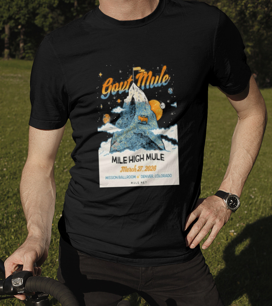 Gov't Mule Mission Ballroom Denver March 27 2026 Event Mountain T-Shirt