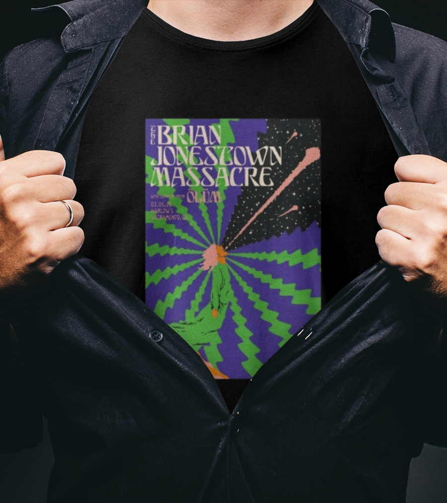 The Brian Jonestown Massacre Sacramento March 5 2026 Oliva Event Flyer At Harlows T-Shirt