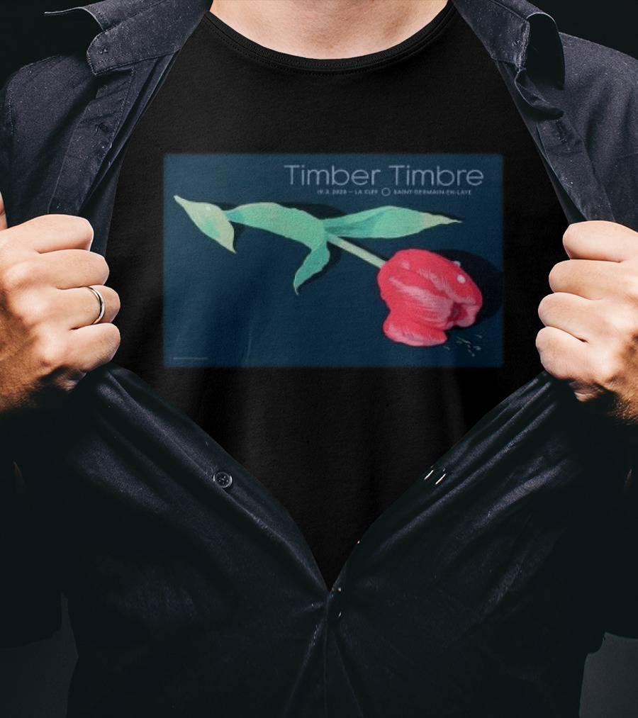 Timber Timbre Tour March 19 2025 La Clef Saint Germain En Laye France Tulip T-Shirt