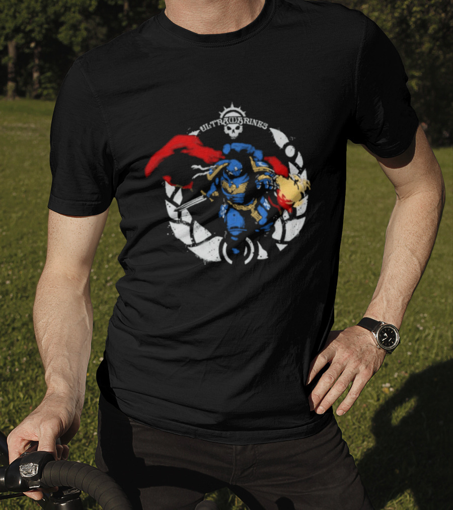 Warhammer Ultramarines Verse Skull Warrior With Helmet T-Shirt