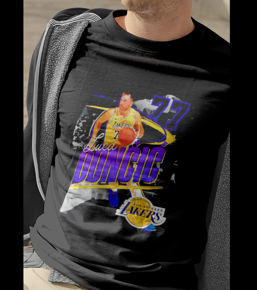 Luka Dončić Number 77 Los Angeles Lakers Basketball NBA 2026 T-Shirt