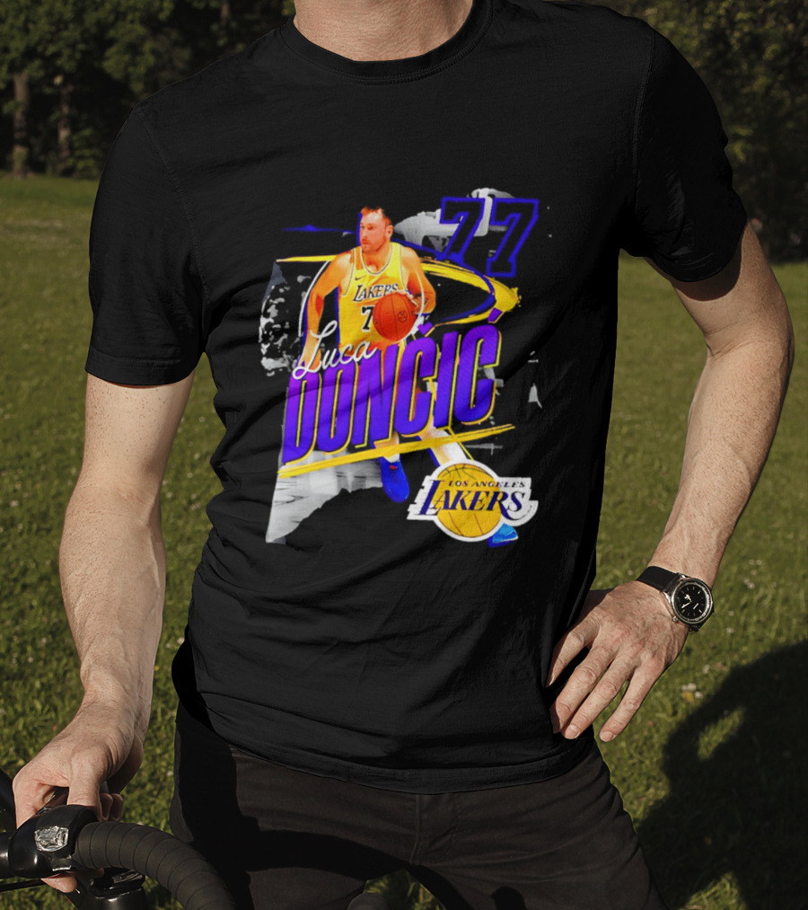 Luka Dončić Number 77 Los Angeles Lakers Basketball NBA 2026 T-Shirt