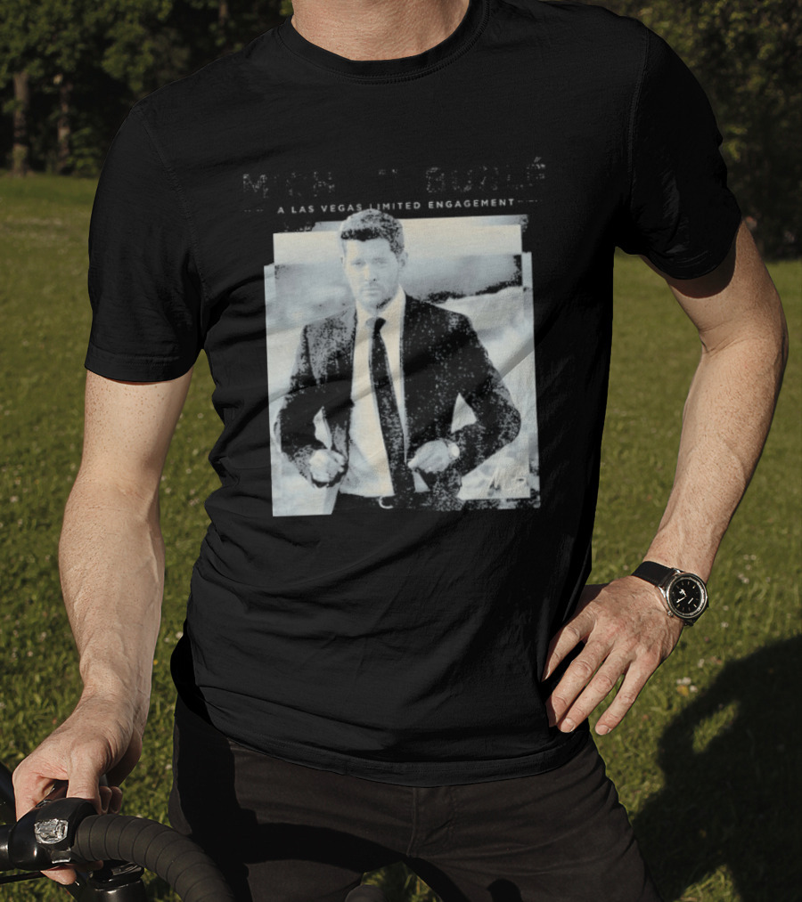 Michael Buble A Vegas Photo Classic Suit Style MB Signature T-Shirt