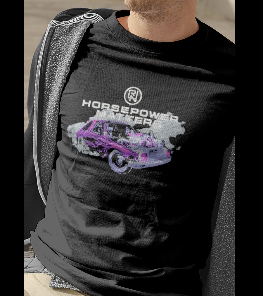 Robby Layton Horse Power Matters Purple Car Motif T-Shirt