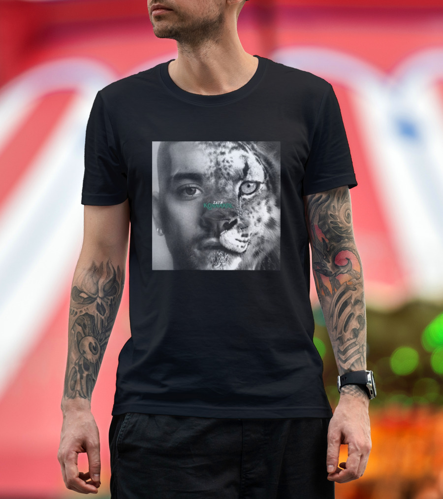 Zayn Malik Konnakol Album Cover Half Face Cheetah Release April 17 2026 T-Shirt