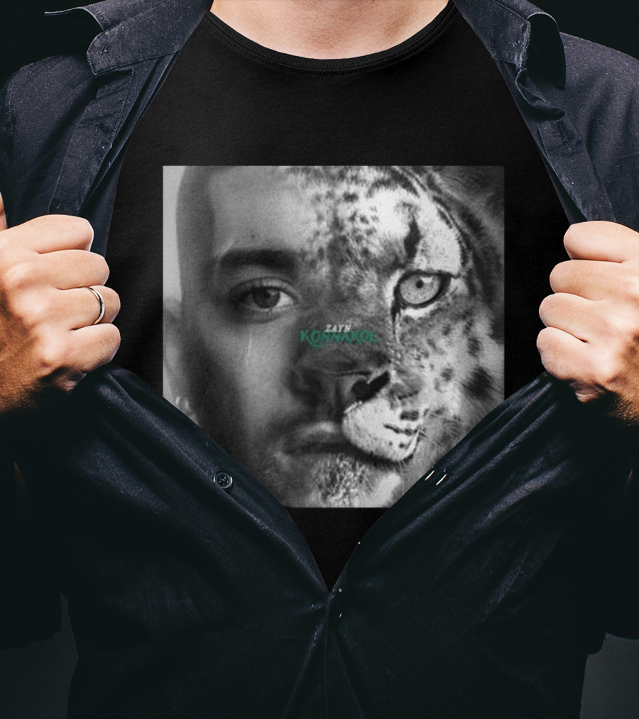 Zayn Malik Konnakol Album Cover Half Face Cheetah Release April 17 2026 T-Shirt
