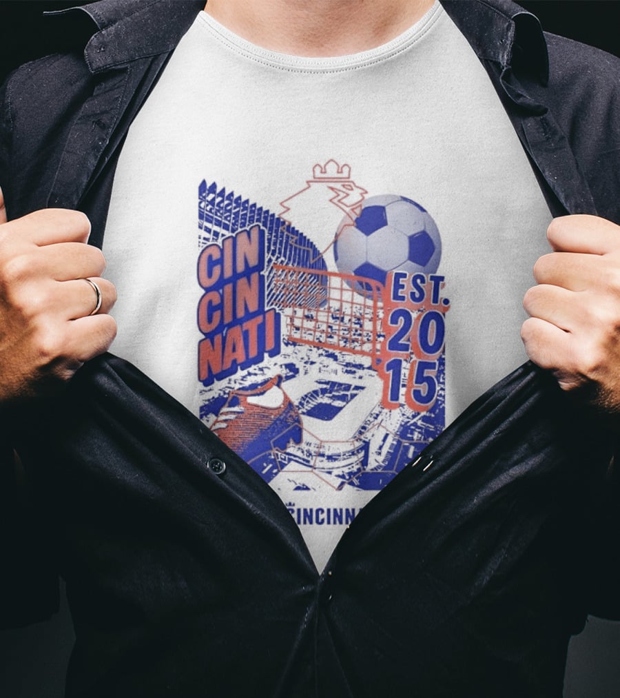 FC Cincinnati Est 2015 Soccer Ball Cleats Iconic Sports Team T-Shirt