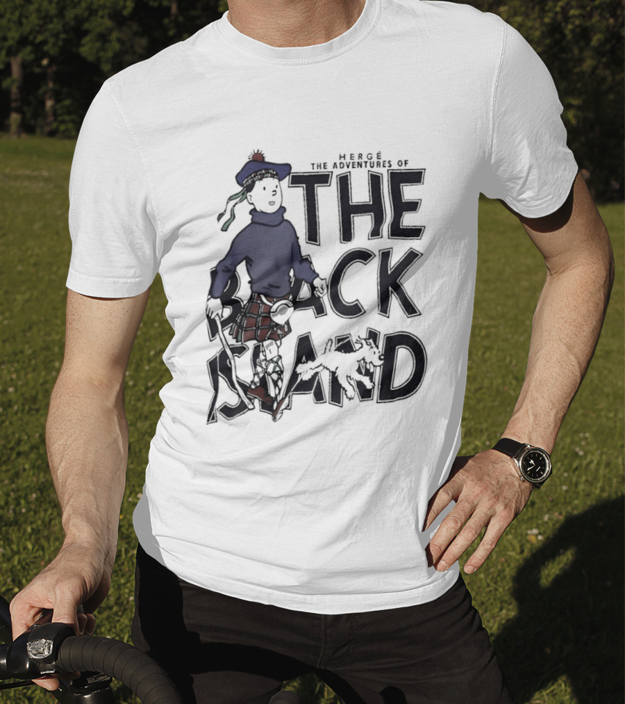 Hergé The Adventures Of Tintin The Black Island Character In Scottish Attire T-Shirt