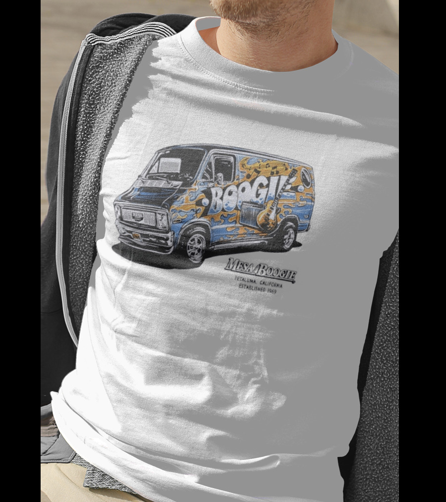 Boogie Van Music Theme Mesa Boogie Amplifier Guitar Established 1969 T-Shirt
