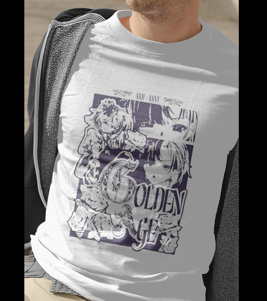 Golden Age Rin Penrose Anime Roses T-Shirt