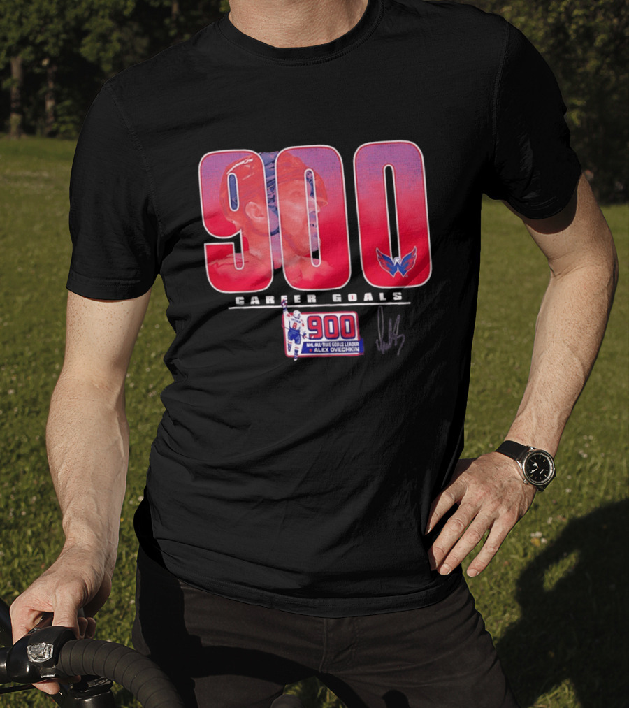 Washington Capitals Alex Ovechkin 900 NHL Career Goals All Time Goals Leader T-Shirt