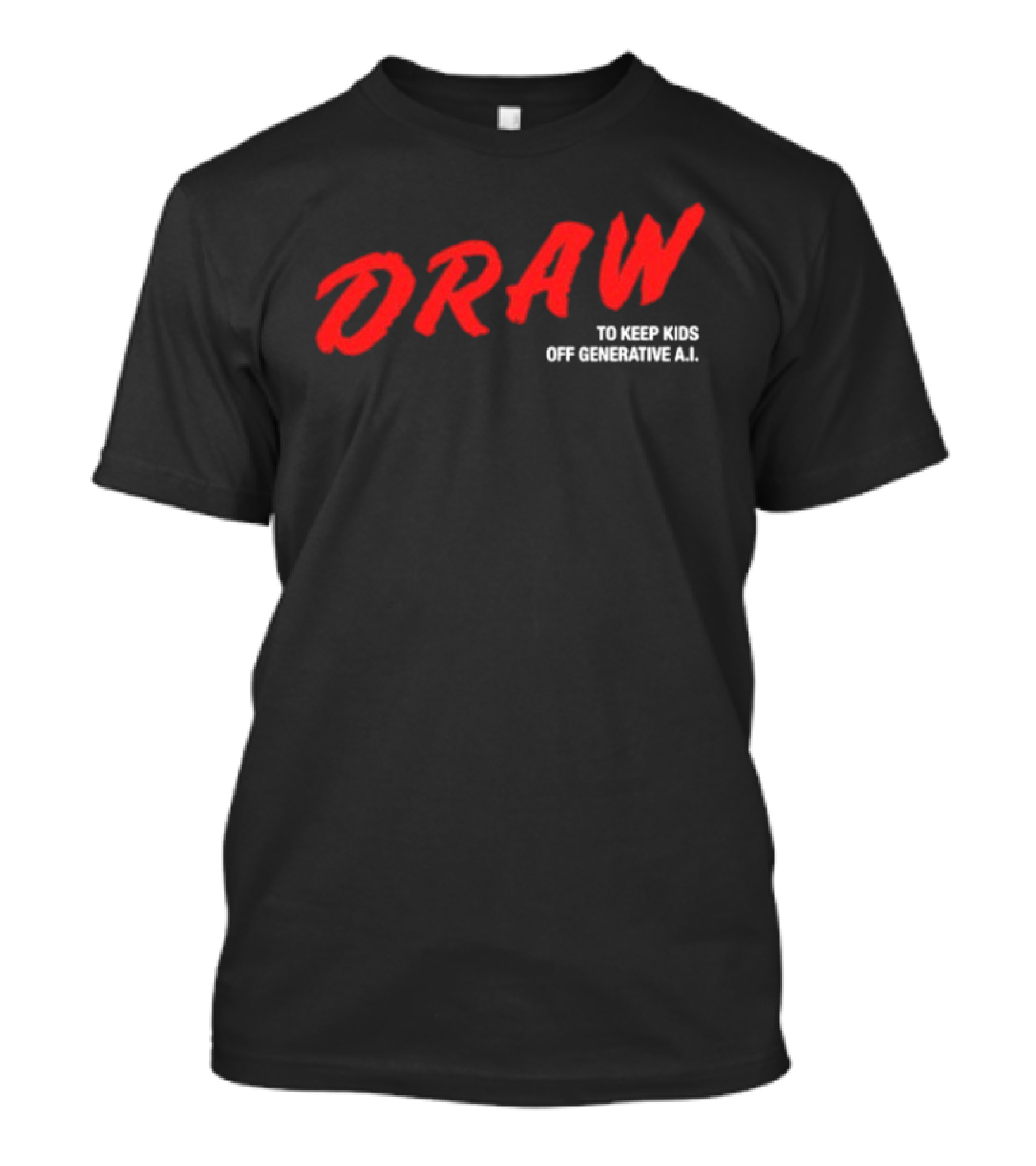 Daron Nefcy Draw To Keep Off Generative AI T-Shirt