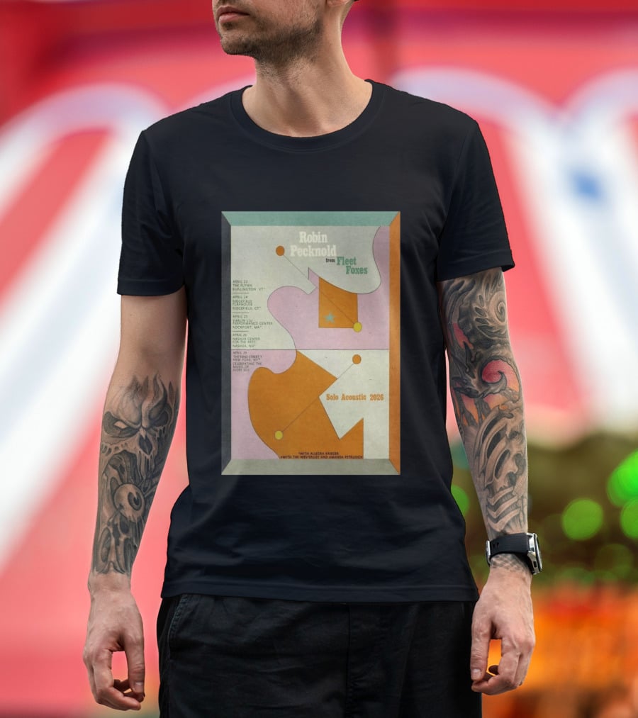 Robin Pecknold Fleet Foxes Tour 2026 Flynn Ridgefield Rockport Nashua NYC T-Shirt