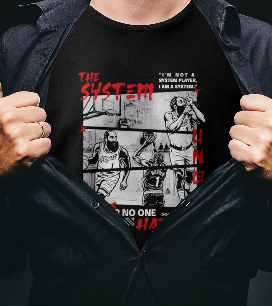 Los Angeles Clippers The System James Harden Under No One UNO T-Shirt