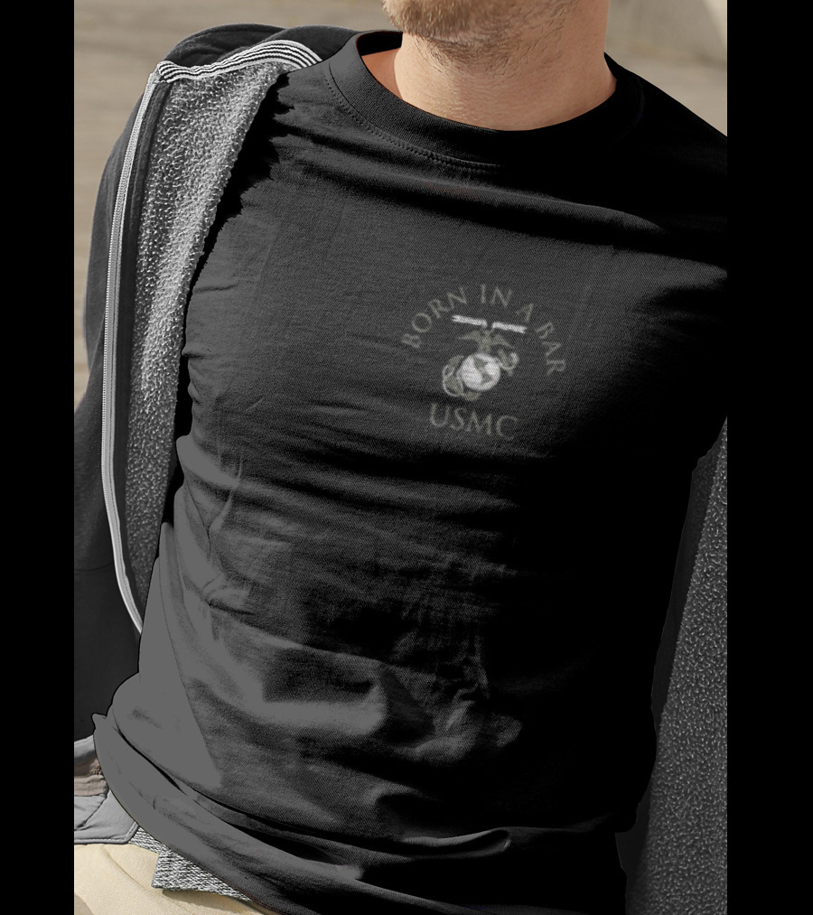 USMC Born In A Bar Marine Corps Tun Tavern Birthplace 10 November 1775 Philadelphia T-Shirt
