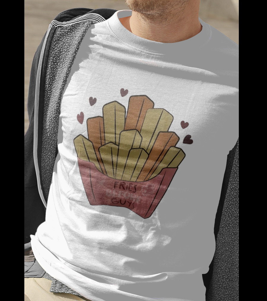 Fries Before Guys Valentine's Day Heart T-Shirt