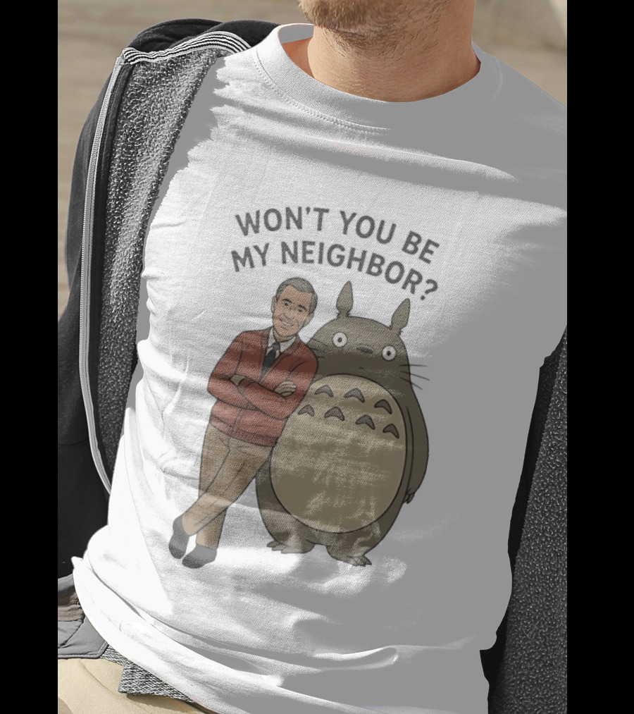 Totoro Won't You Be My Neighbor Mr. Rogers Mashup T-Shirt