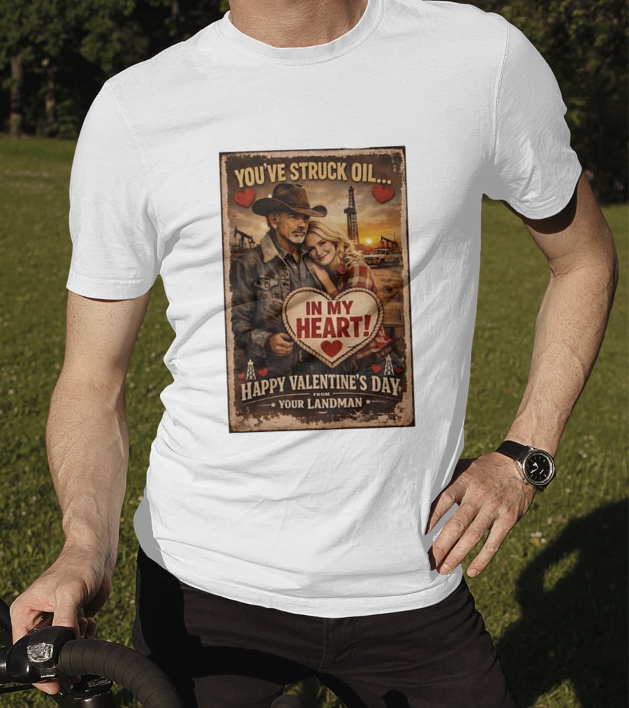 You've Struck Oil In My Heart Happy Valentine's Day From Your Landman T-Shirt