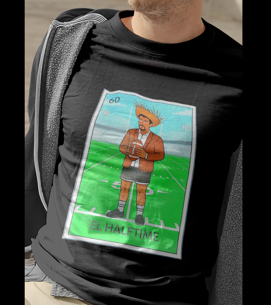 Bad Bunny El Halftime Football Card 60 Stadium Scene T-Shirt