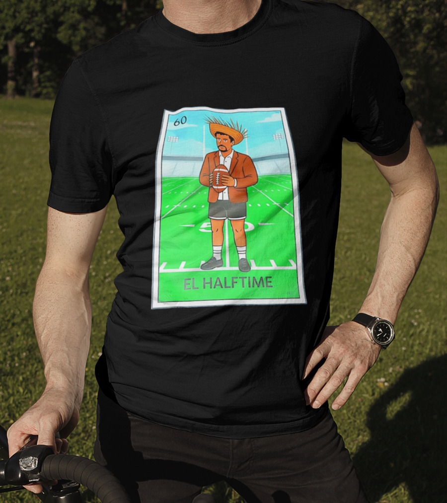 Bad Bunny El Halftime Football Card 60 Stadium Scene T-Shirt