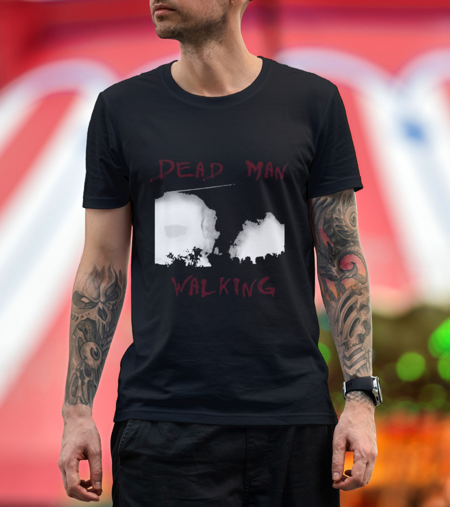 Dead Man Walking Zombie Hand Print Grunge T-Shirt