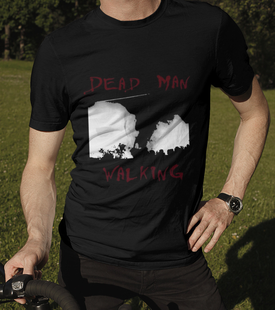 Dead Man Walking Zombie Hand Print Grunge T-Shirt