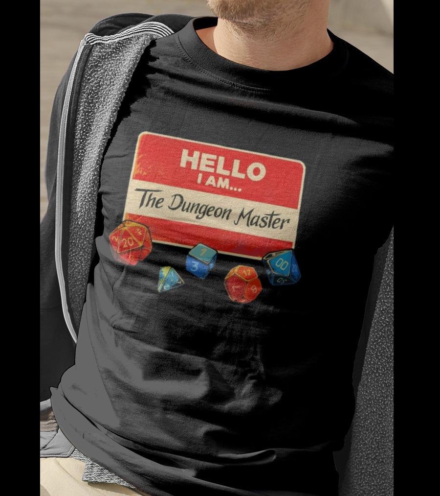 Hello I Am The Dungeon Master Dice RPG Gaming T-Shirt