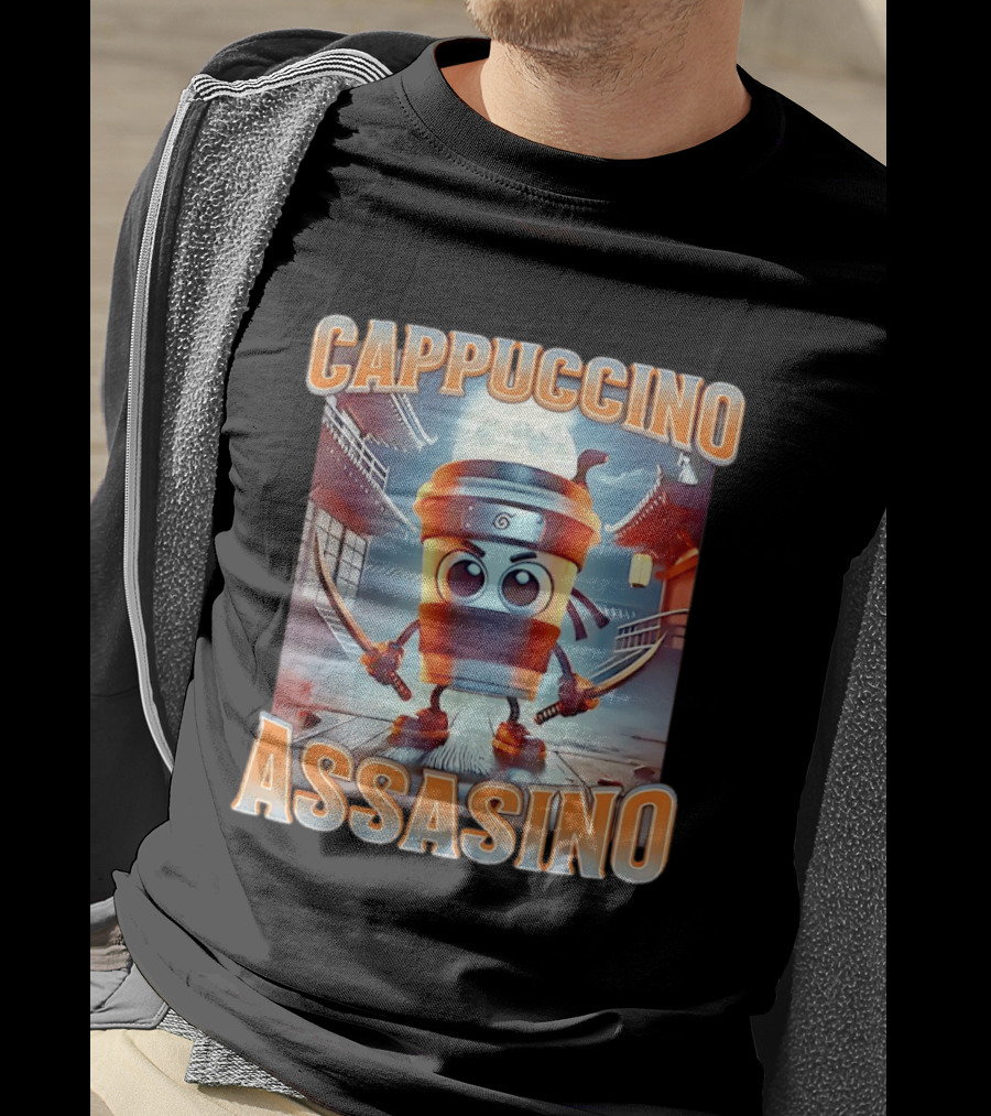 Cappuccino Assassino Samurai Warrior Ninja Martial Arts T-Shirt