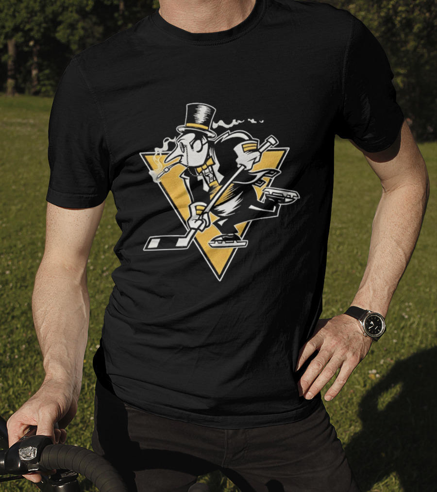 Pittsburgh Penguins Oswald Cobblepot Hockey Character Sports Mashup T-Shirt