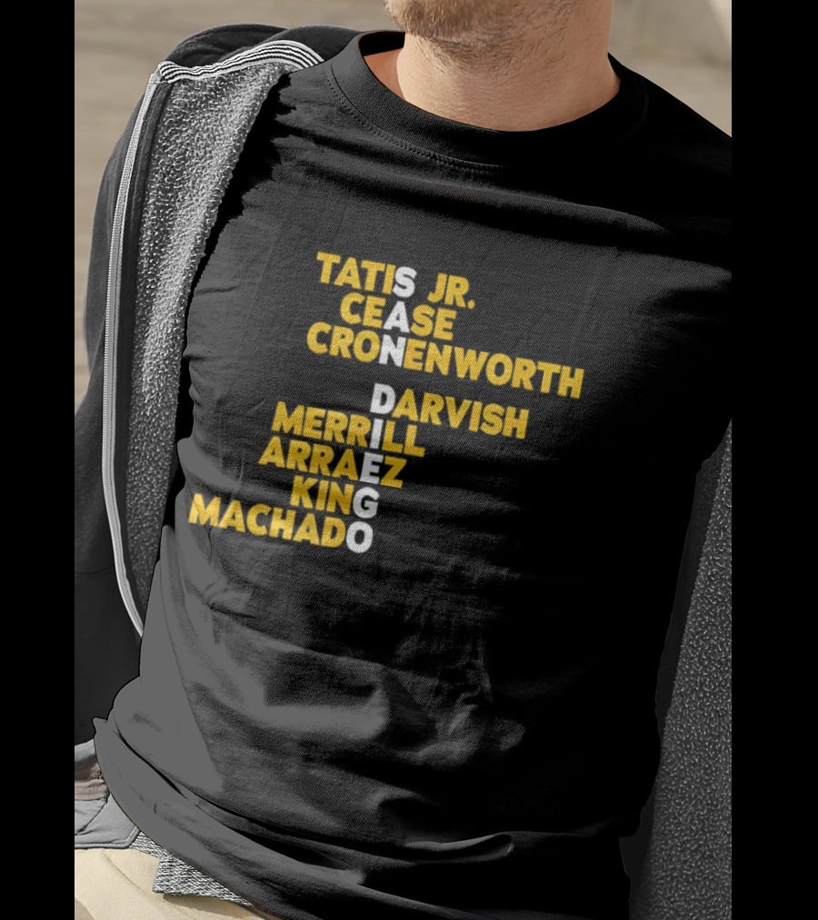 San Diego Baseball 2025 Tatis Jr Machado Darvish Merrill King Names T-Shirt