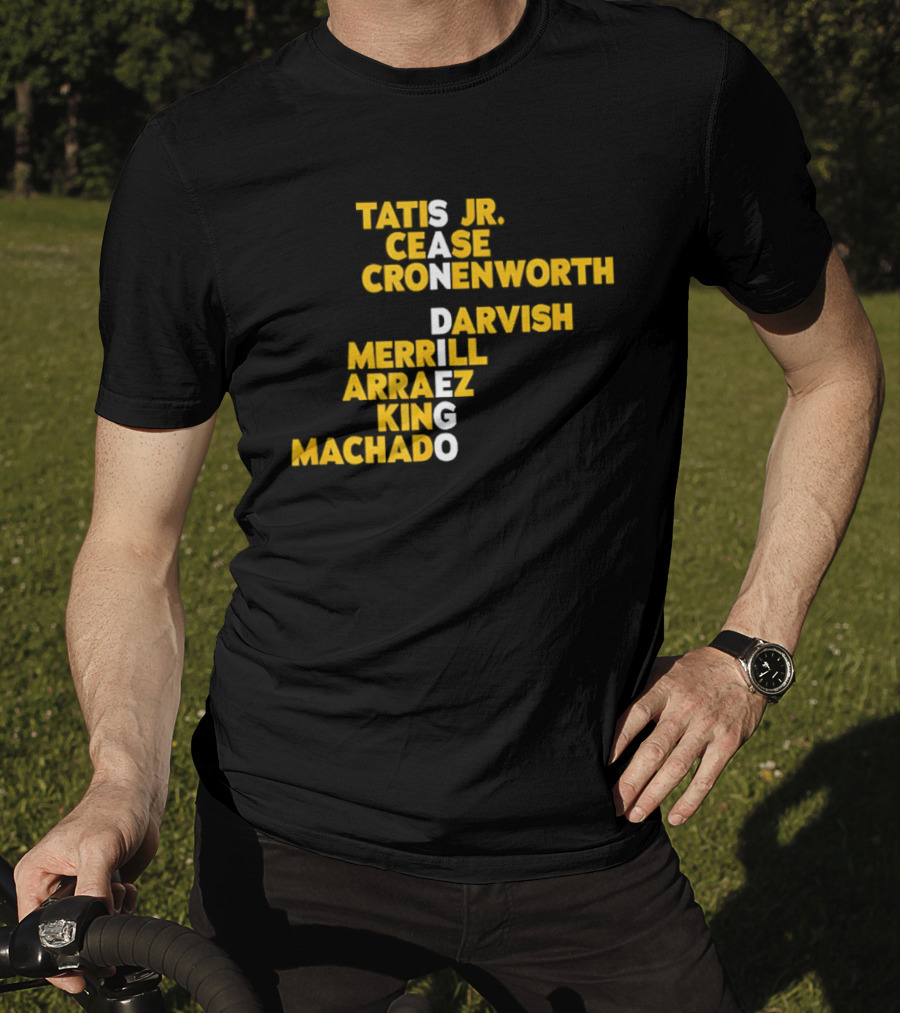 San Diego Baseball 2025 Tatis Jr Machado Darvish Merrill King Names T-Shirt