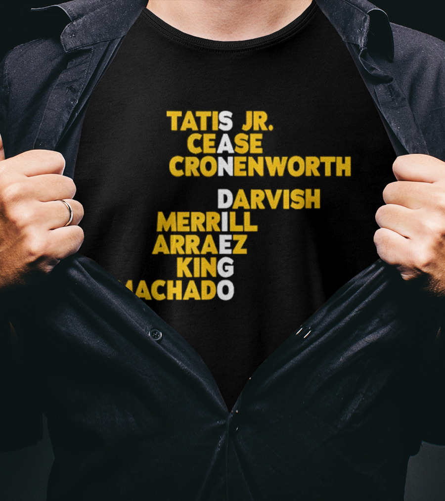 San Diego Baseball 2025 Tatis Jr Machado Darvish Merrill King Names T-Shirt