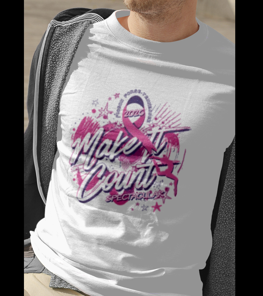 ASO Gymnastics 2026 Make It Count Spectacular Pink Ribbon Celebration T-Shirt