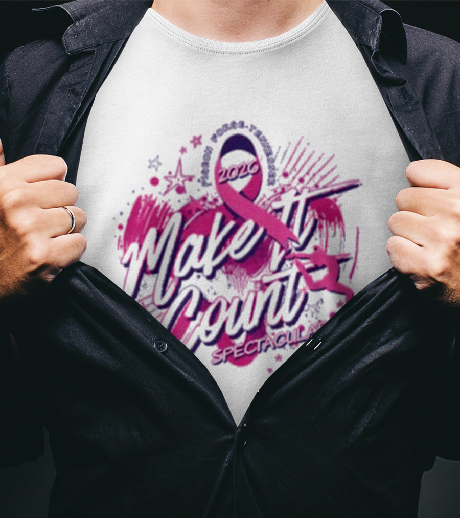 ASO Gymnastics 2026 Make It Count Spectacular Pink Ribbon Celebration T-Shirt