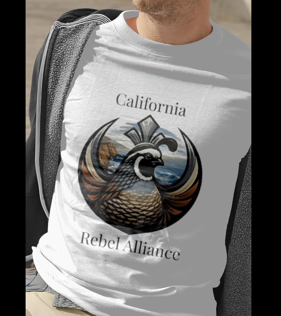 California Rebel Alliance Quail Coastal T-Shirt