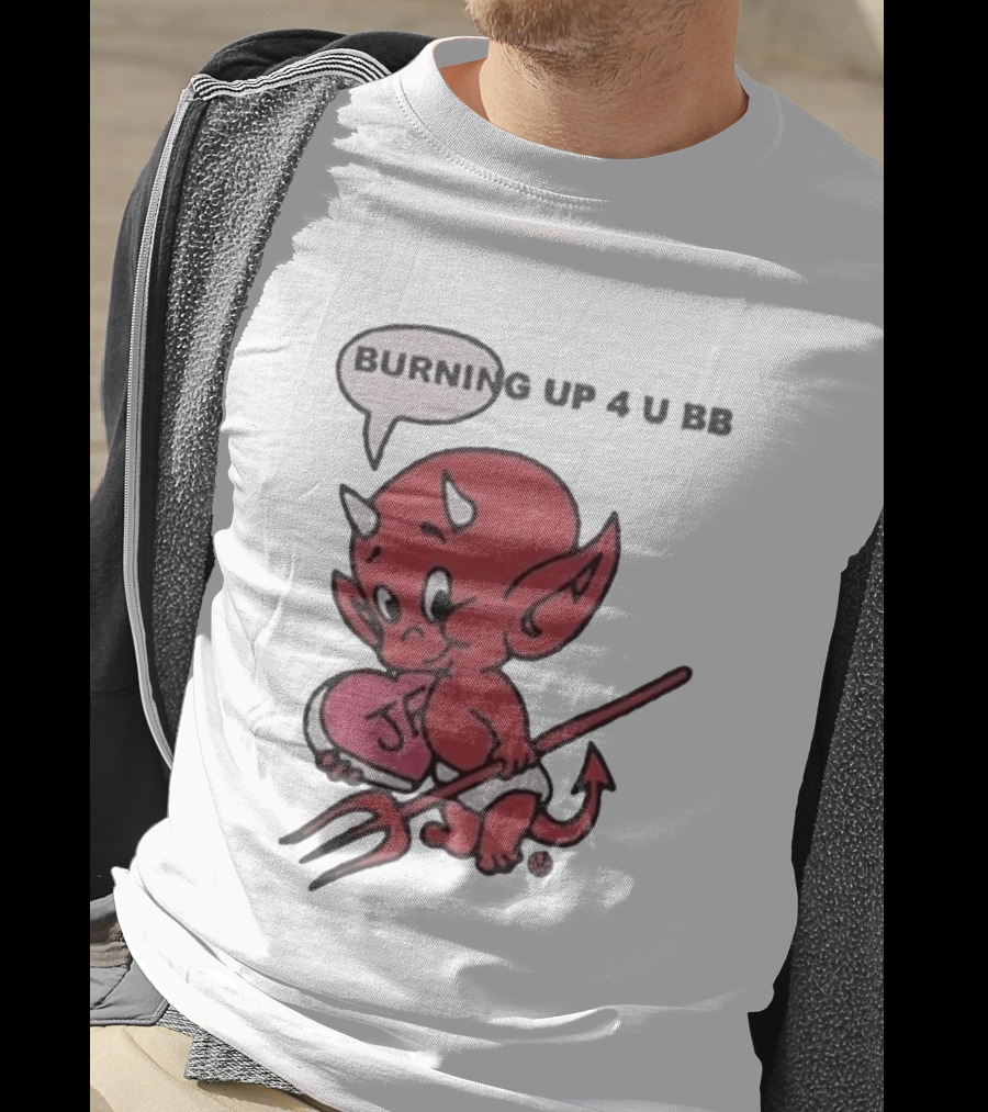 Burning Up Cute Cartoon Red Devil Just Friends T-Shirt
