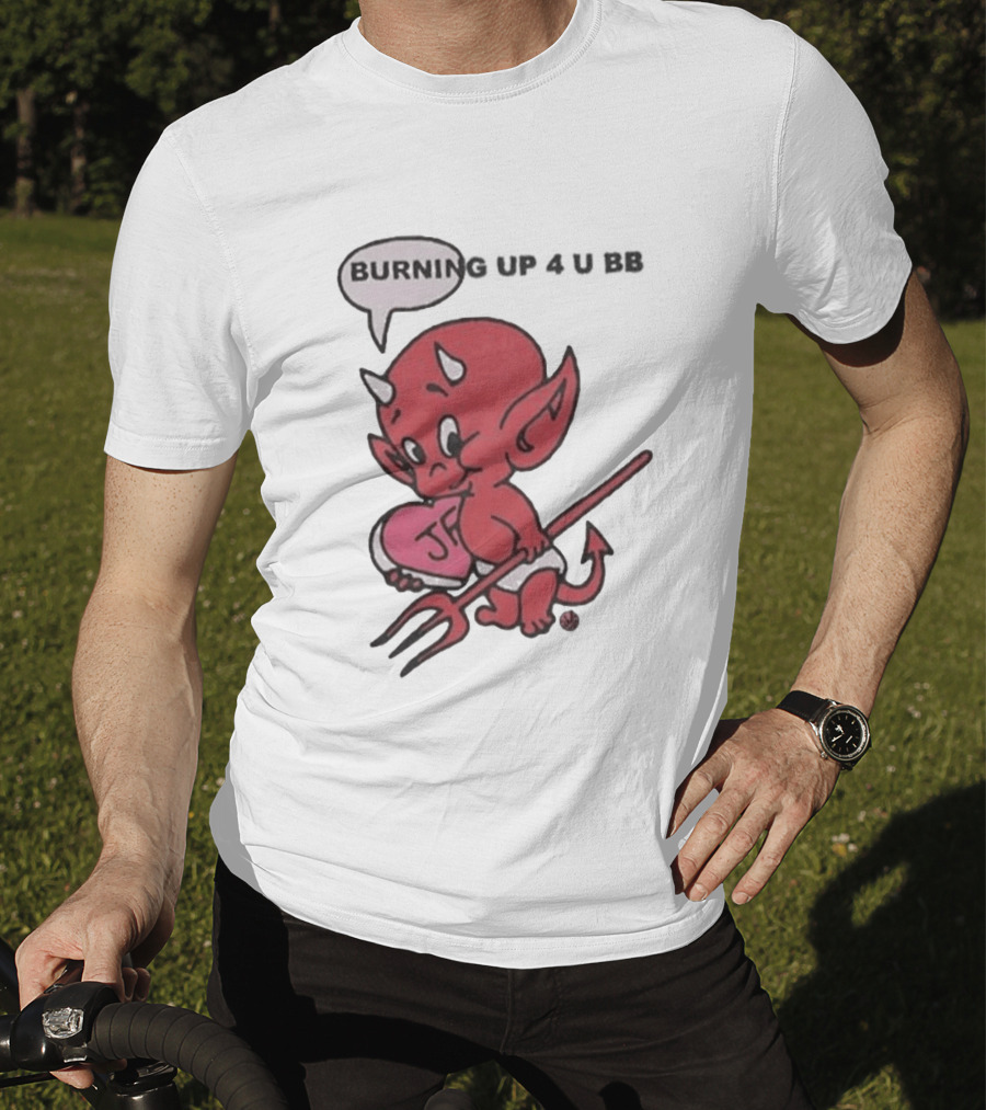 Burning Up Cute Cartoon Red Devil Just Friends T-Shirt