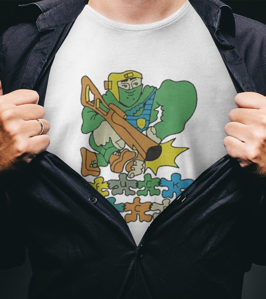 Honeytv Fuck Ice Retro Soldier Puzzle T-Shirt